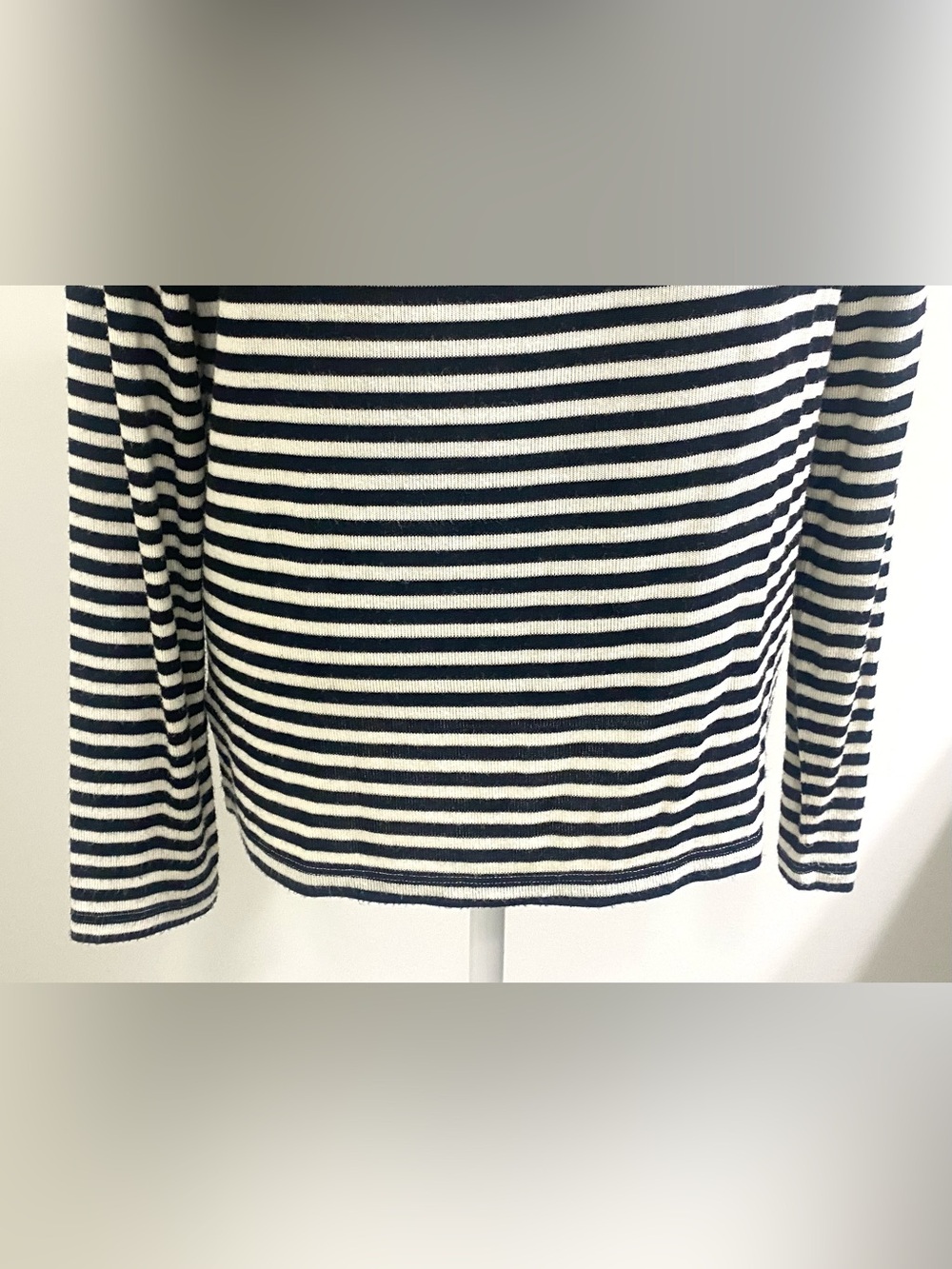 Ralph Lauren Womens XL Black White Striped Lightweight Sweater Preppy Nautical - Picture 6 of 13
